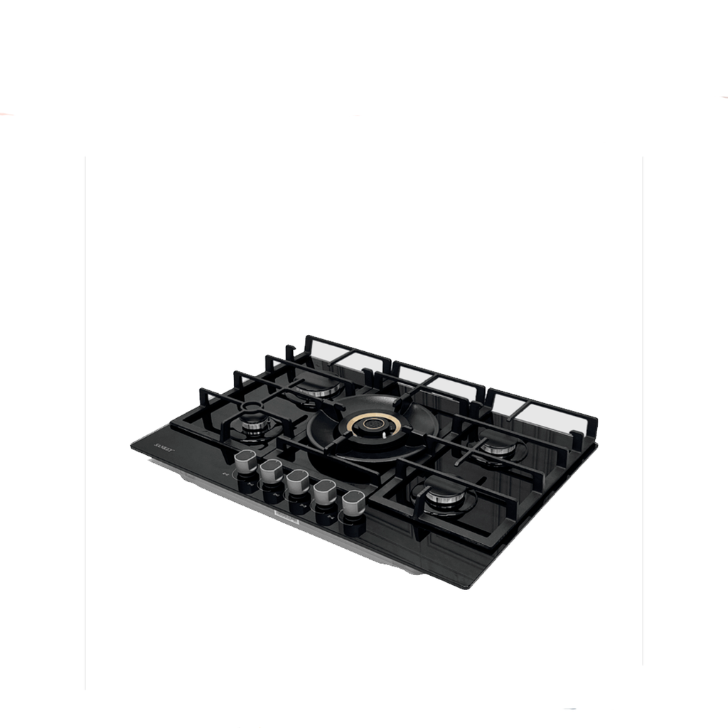 Sankey | Tope De Cocina A Gas | 5 Hornillas | Vidrio Templado | 30 Pulgadas| (GSH793BLG)