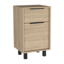 RTA | Mesa De Noche Kaia | Una Puerta Batiente | Un Cajon | Rovere y Blanco Marqueza