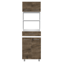 RTA | Mueble Para Microondas Luna | Cuatro Puertas Batientes  | Blanco Marqueza y Bellota