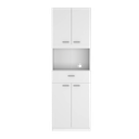 RTA | Mueble Para Microondas Bau | Cuatro Puertas Abatibles  | Un Cajon  | Blanco Marqueza
