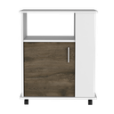RTA | Mueble Para Microondas Bajo Kit | Una Puerta Batiente  | Blanco Marqueza y Bellota