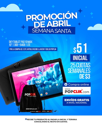 Sky Tablet Pad 10 Max | 10" | 3GB + 64GB | LTE