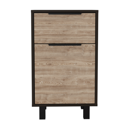 [rta-mesa-de-noche-kaia-una-puerta-batiente-un-cajon-wengue-y-miel] RTA | Mesa De Noche Kaia | Una Puerta Batiente | Un Cajon | Wengue y Miel