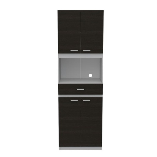 [rta-mueble-para-microondas-bau-cuatro-puertas-abatibles-un-cajon-blanco-y-wengue] RTA | Mueble Para Microondas Bau | Cuatro Puertas Abatibles  | Un Cajon  | Blanco y Wengue