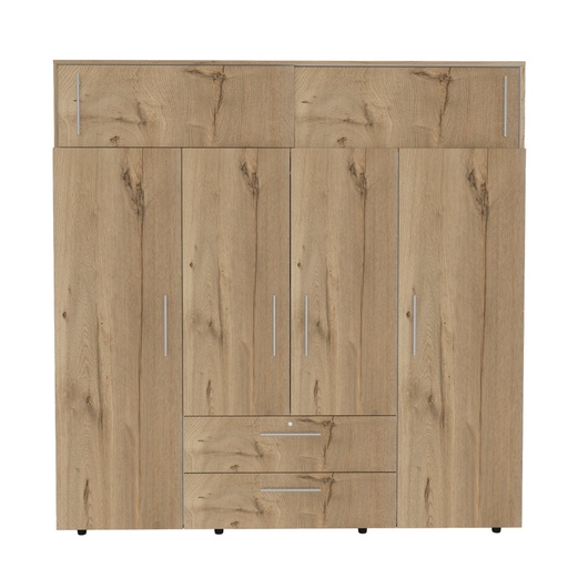 [rta-closet-luque-cuatro-puertas-batientes-dos-puertas-deslizables-dos-cajones-duna-y-blanco] RTA  | Closet Luque | Cuatro Puertas Batientes | Dos Puertas Deslizables | Dos Cajones | Duna y Blanco
