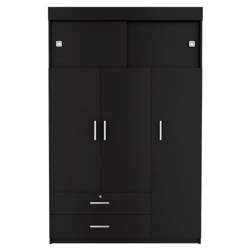 [rta-closet-alma-tres-puertas-batientes-dos-puertas-deslizables-dos-cajones] RTA  | Closet Alma | Tres Puertas Batientes | Dos Puertas Deslizables | Dos Cajones