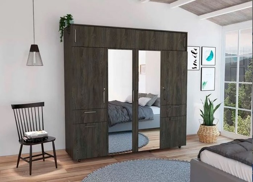 [rta-armario-vasco-con-espejo-seis-puertas-batientes-dos-puertas-deslizables-dos-cajones] RTA  | Armario Vasco | Con Espejo | Seis Puertas Batientes | Dos Puertas Deslizables | Dos Cajones