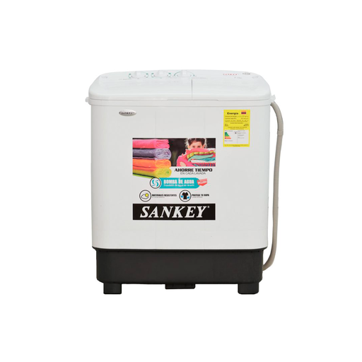 [Sankey-Lavadora-Semi-Automatica-Con-Bomba-Doble Tina-8Kg-wm8077P] Sankey | Lavadora Semi Automatica Con Bomba | Doble Tina | 8Kg  | 110V |(WM8077P)