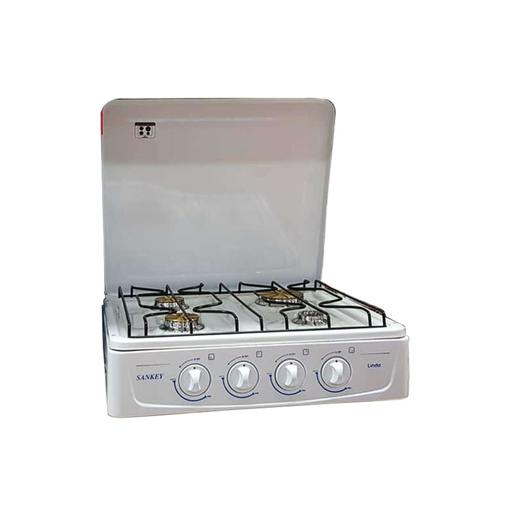[Sankey-Estufa-A-Gas-4-Hornillas-con-Tapa-linda] Sankey | Cocina a Gas | 4 Hornillas | Sin Horno | (LINDA)