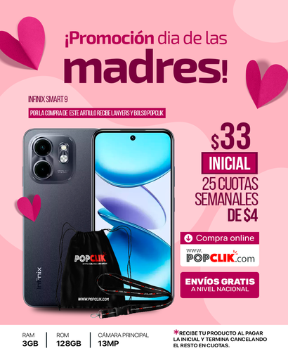 [Tecno-Smart-9-3-GB-128-GB-celulares] Infinix Smart 9 (3GB + 128GB)