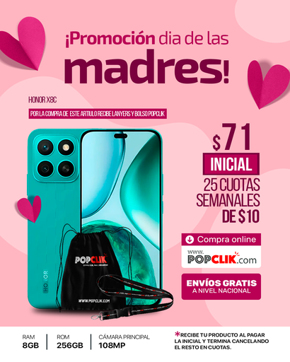 [Honor-X-8-C-8-GB-256-GB-celulares ] Honor X8C (8GB + 256GB) 